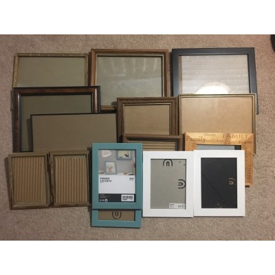 Large lot of picture frames VARIOUS SIZES ANTIQUE   113202102767